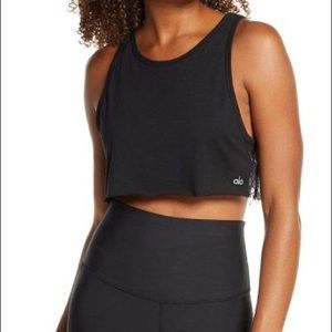 Alo Mesh Back Crop Tank
